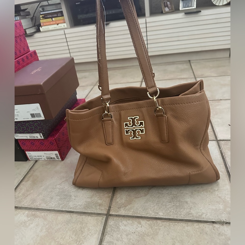 Tory Burch Tan Leather Tote Bag